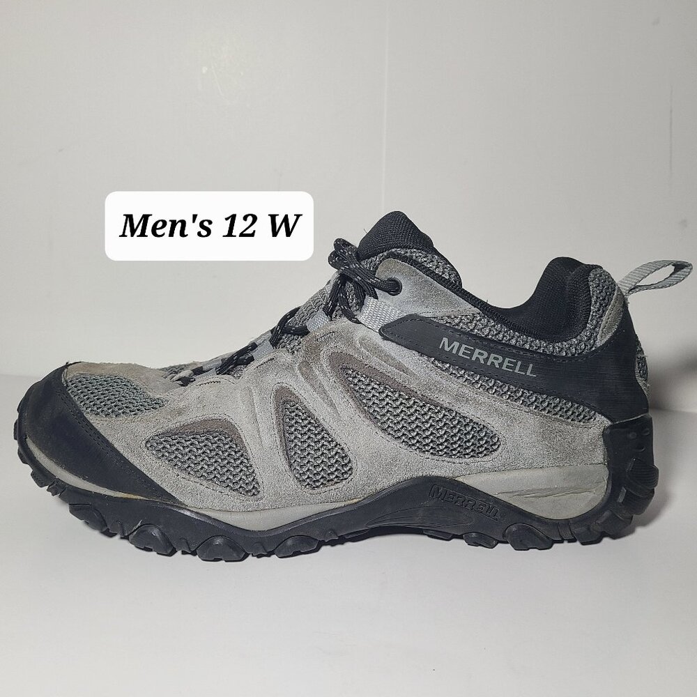 Merrell Yokota 2 Men's Gray/Black Hiking/Trail Shoe SIze 12 W